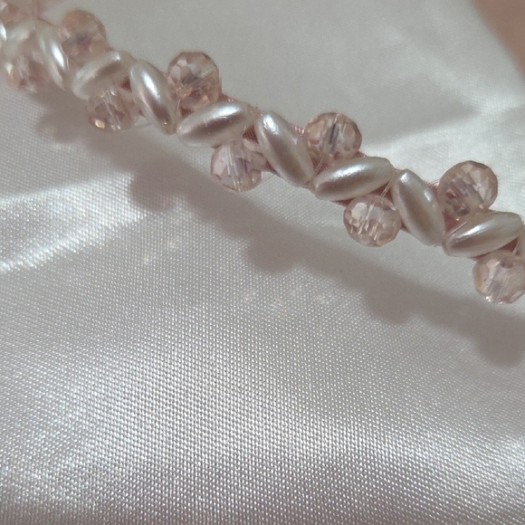 Crystal Faux Pearl Beaded Headband - Picture 3 of 4